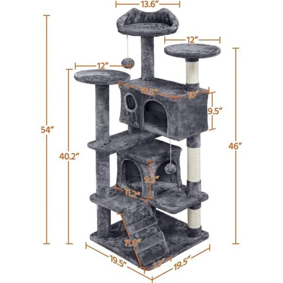 Cat Tree Tower Condo Furniture Scratch Post for Kittens Pet House Play, … - Picture 3 of 6